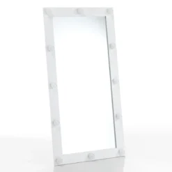 Hollywood specchiera da terra / parete laccato bianco opaco 60x120 cm
