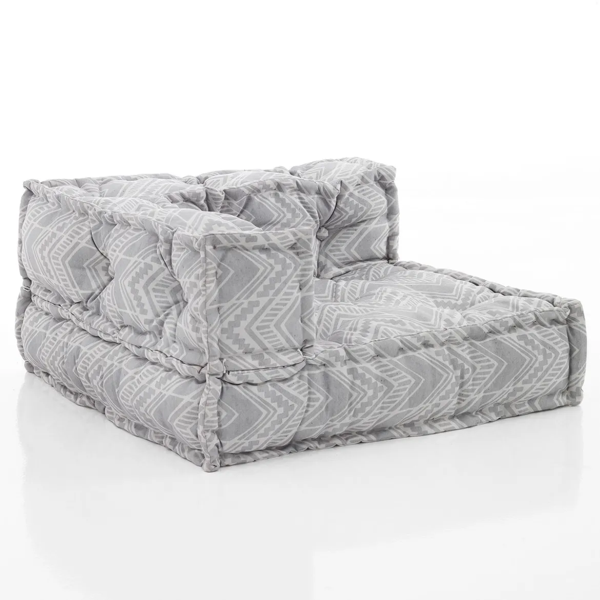 Ikat grey elemento angolare outdoor tessuto waterproof cm. l.75 p.75 h.40 colore girgio