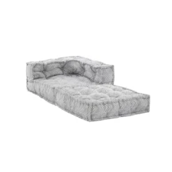 Ikat grey poltrona/chaise longue outdoor tessuto waterproof cm. l.75 p.75 h.60 colore grigio
