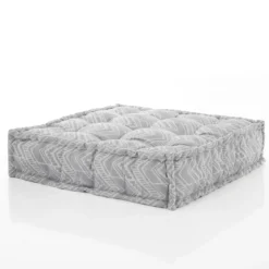 Ikat grey pouf quadrato outdoor tessuto waterproof cm. l.75 p.75 h.20