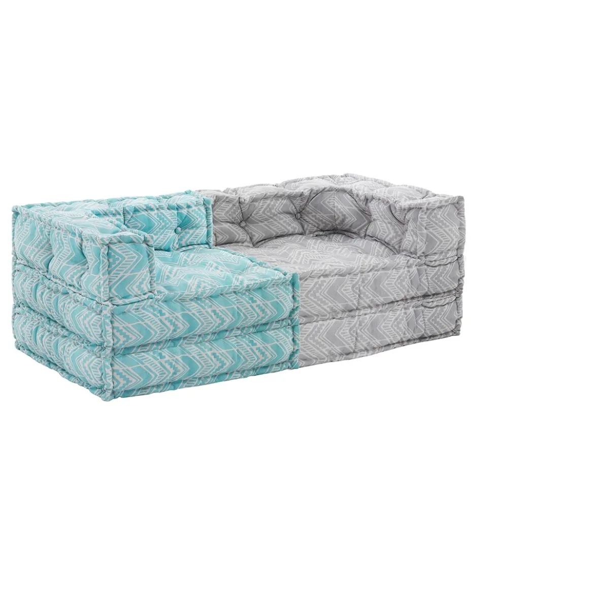 Ikat mint & grey divano 2 posti outdoor tessuto waterproof cm. l.150 p.75 h.60
