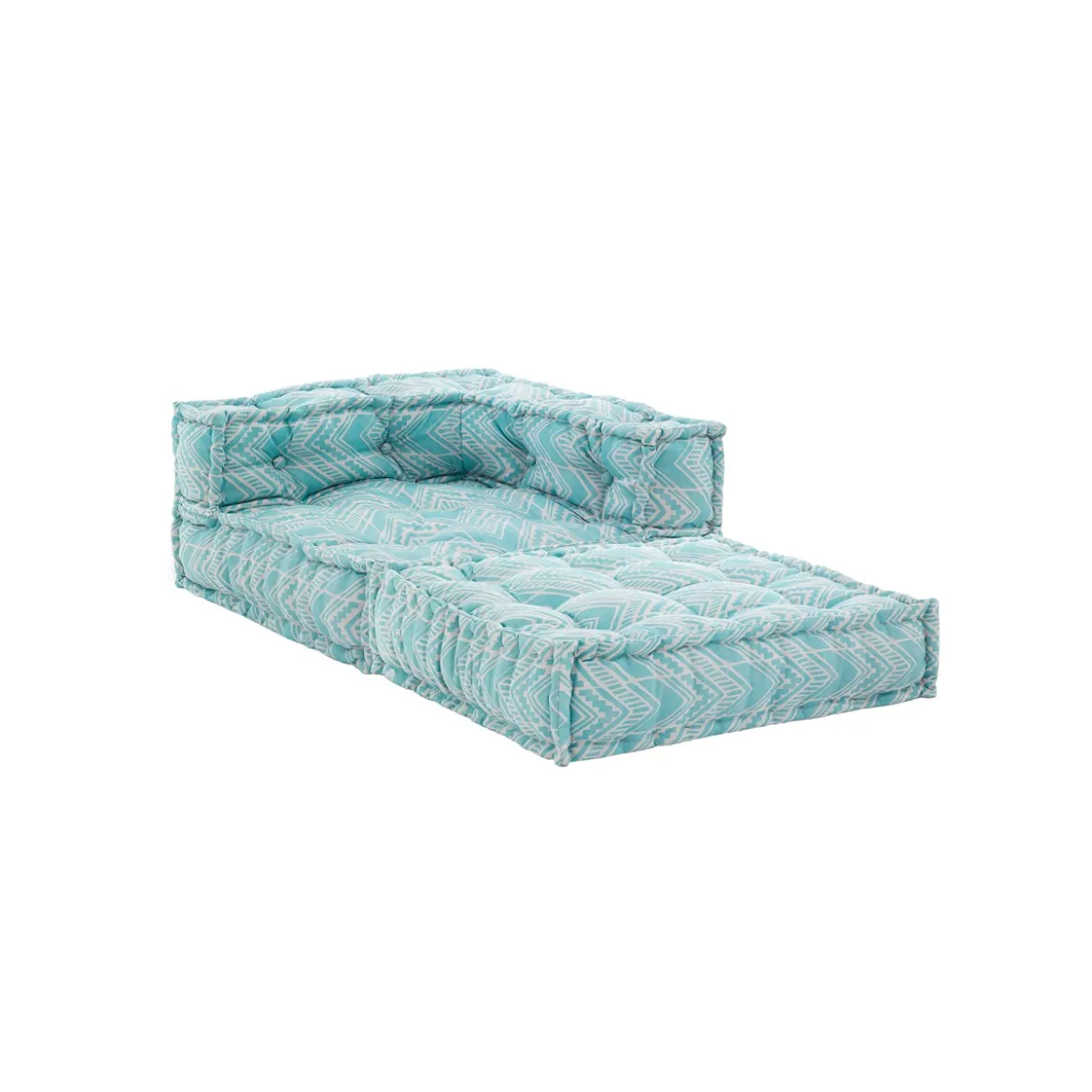 Ikat mint poltrona/chaise longue outdoor tessuto waterproof cm. l.75 p.75 h.60