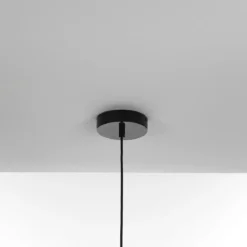 Infinity lampadario led in fili di metallo verniciato nero lucido filo regolabile d70 h17 cm