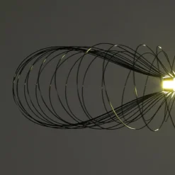 Infinity lampadario led in fili di metallo verniciato nero lucido filo regolabile d70 h17 cm