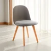 Jade wood dark grey sedia con gambe in rovere e scocca grigio scuro imbottita in velluto h78 l46 p52 cm
