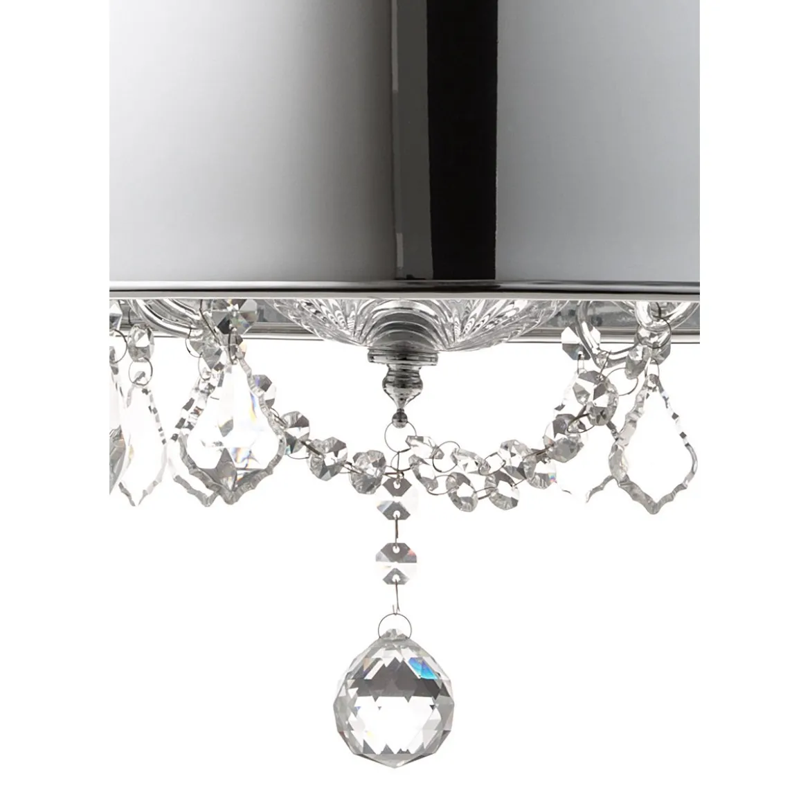 Jewel ring lampadario in metacrilato trasparente e plastica specchio ø50 h78