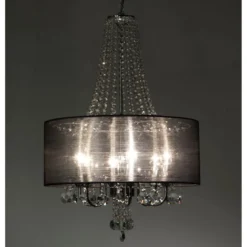 Jewel silver ring lampadario 6 luci h70 d50 cm