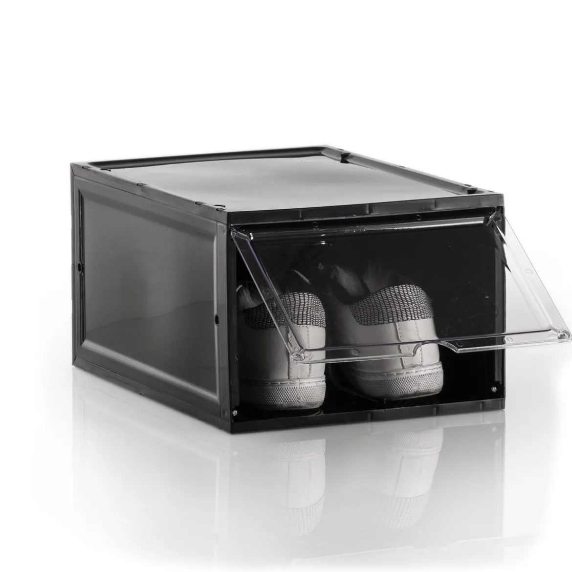 Jones black shoe box - scatola porta scarpe cinture sciarpe calze cosmetici e accessori moda 25x34xh18 cm