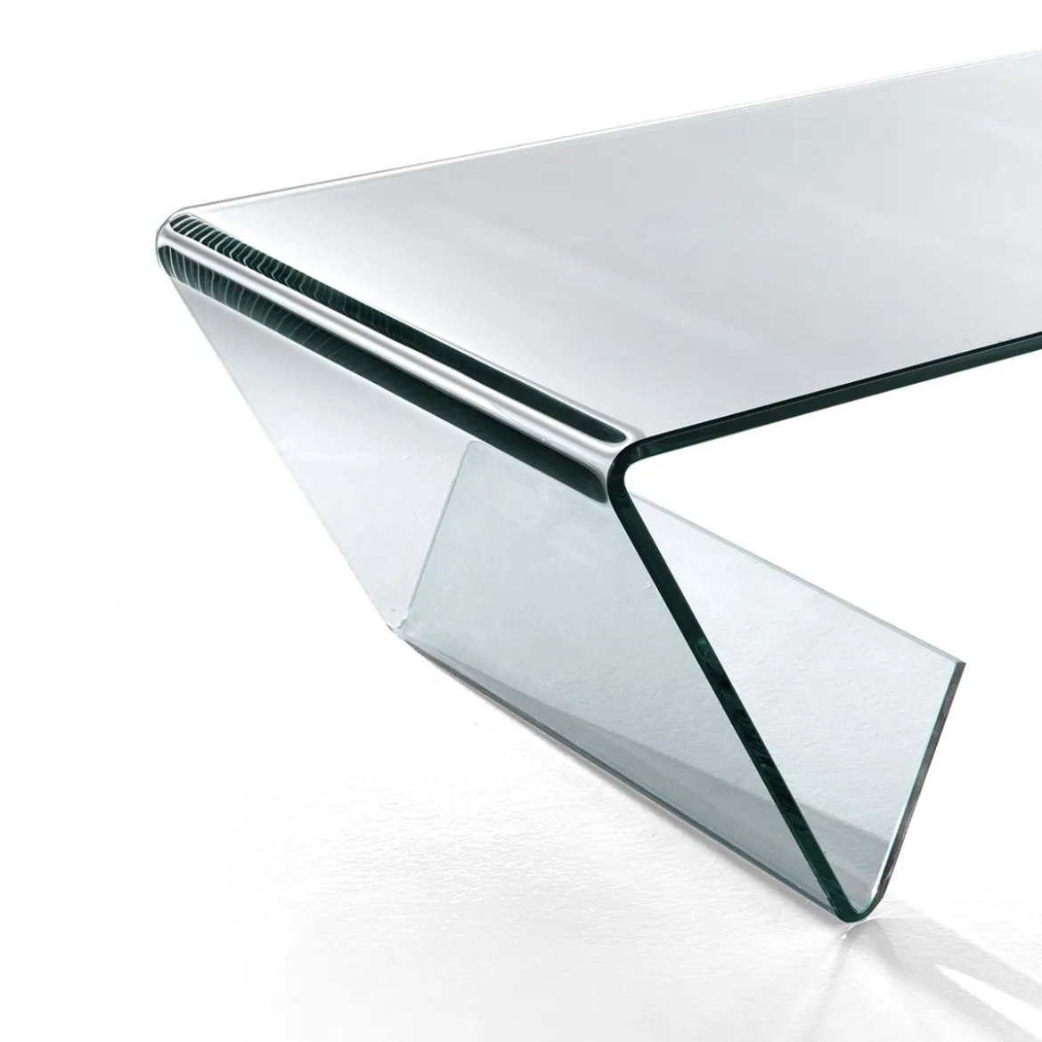 Jones tavolino in vetro curvato 110x55 h35 cm