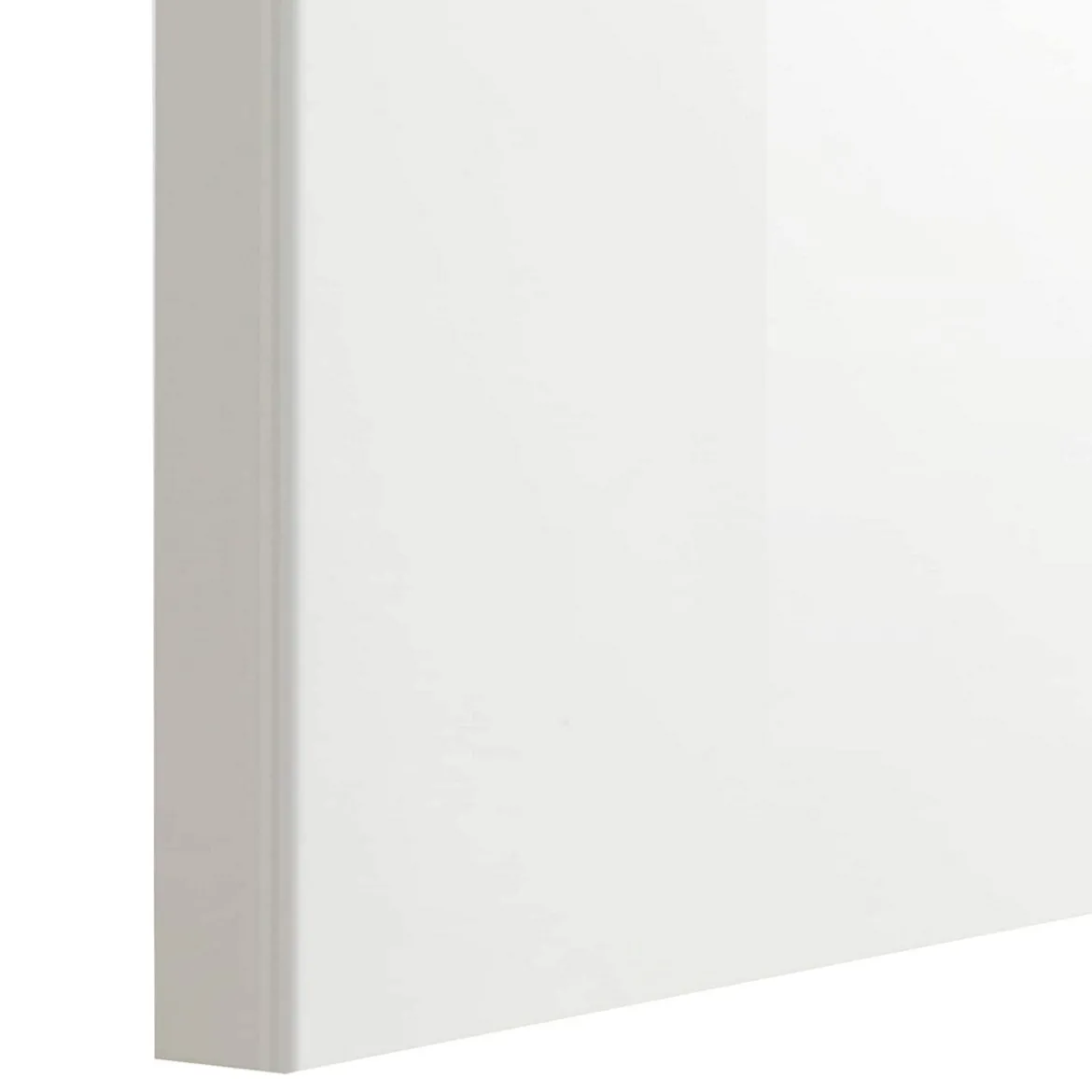 Jonny mobile 2 ante 1 cassetto bianco lucido e finitura larice bianco 130x41xh81 cm