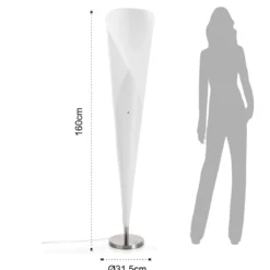 Juko lampada da terra in polipropilene bianco opaco d31.5 h160 cm