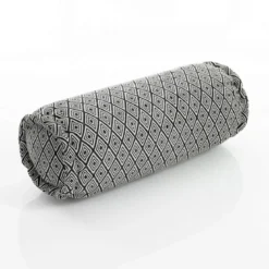 Julia-e divano 2 posti in rattan sbiancato rivestimento 100% cotone grigio 182x80xh70 cm