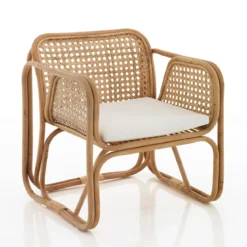 Kamala poltroncina con braccioli da interno/esterno in rattan 65x68xh76 cm