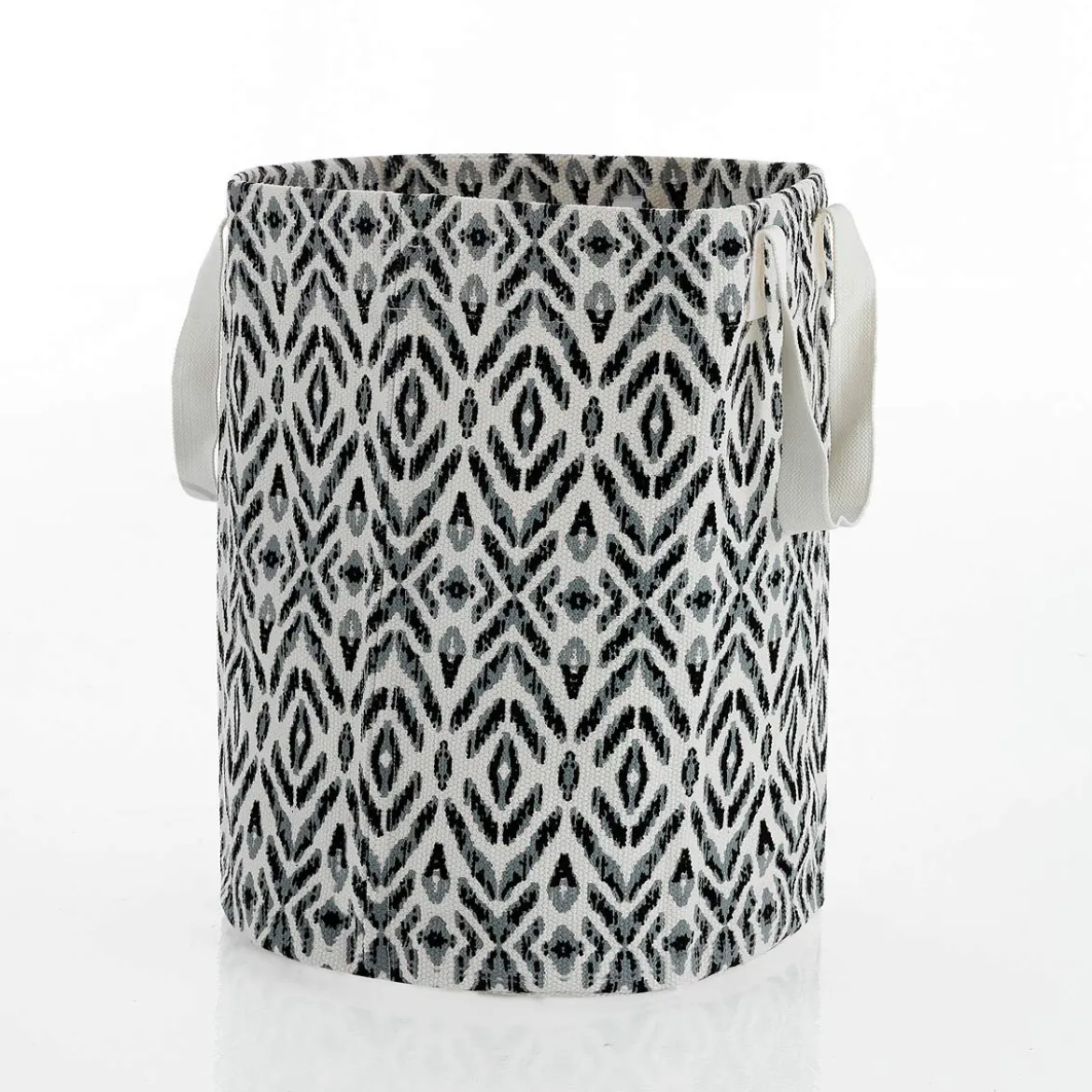 Kataam b&w cesto borsa shopper 100% cotone realizzata a mano d35xh50 cm