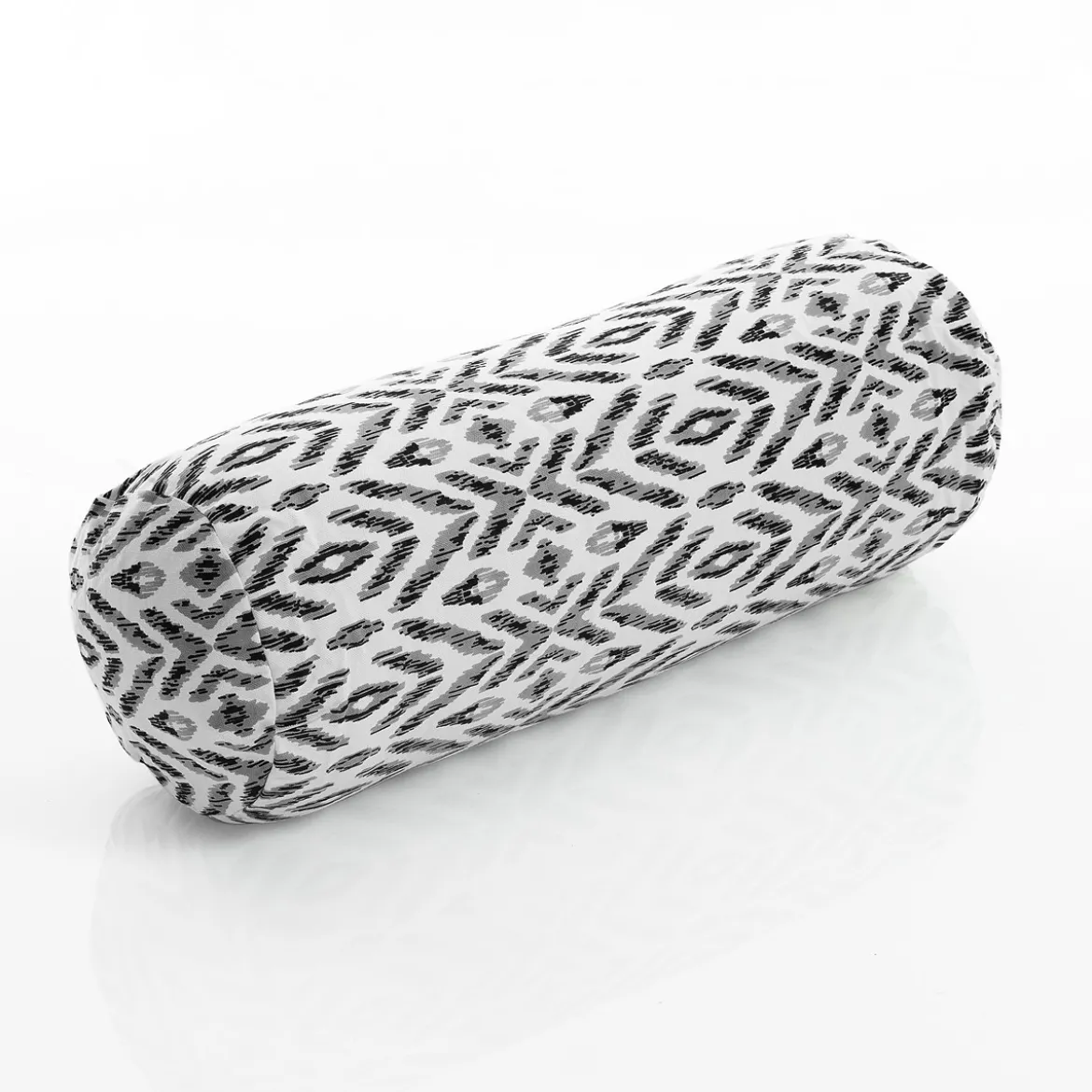 Kataam b&w cuscino a rullo rivestimento cotone 100% bianco nero 50xd18 cm
