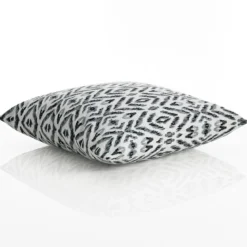 Kataam b&w cuscino rivestimento cotone 100% sfoderabile bianco nero 45x45 cm