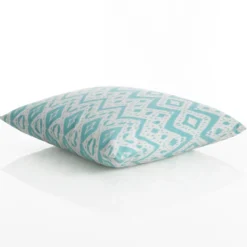 Kataam mint cuscino rivestimento cotone 100% sfoderabile azzurro 45x45 cm