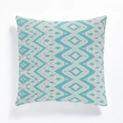 Kataam mint cuscino rivestimento cotone 100% sfoderabile azzurro 45x45 cm