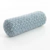 Kataam tale cuscino a rullo rivestimento cotone 100% bianco blu 50xd18 cm