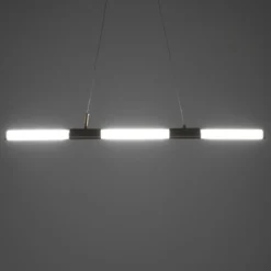 Katana lampadario led in vetro e acciaio oro opaco cn filo elettrico regolabile d3.2x92 cm