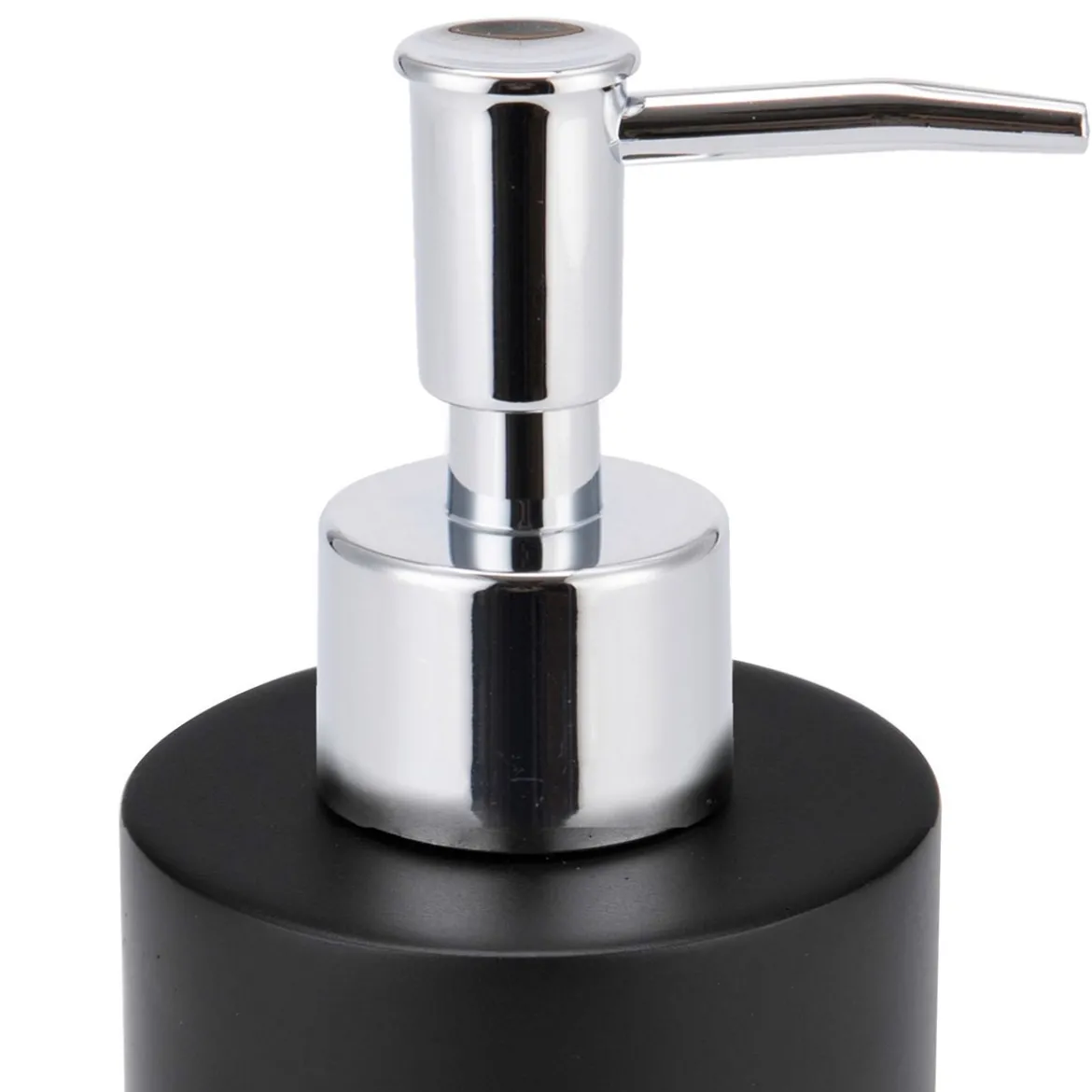 Kendama dispenser portasapone poliresina nera opaca d67 h18 cm