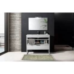 Kesar tappeto bagno / scendiletto cotone 100% con nappe 110x60 cm