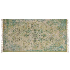 Kesar tappeto bagno / scendiletto cotone 100% con nappe 110x60 cm