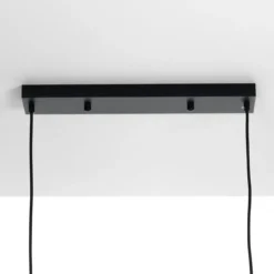 Kiara lampadario in metallo nero opaco filo elettrico regolabile 92x9 h9 cm