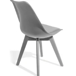 Kiki Evo Grey Sedia imbottita in pelle sintetica grigia e polipropilene grigio opaco 49x54xh81 cm