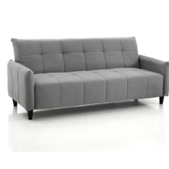 Kiry divano letto pratico meccanismo tessuto grigio divano l205 p83 h86 letto l180 p110 h45