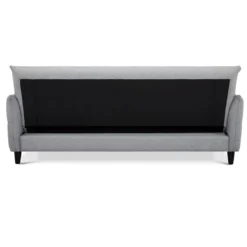 Kiry divano letto pratico meccanismo tessuto grigio divano l205 p83 h86 letto l180 p110 h45