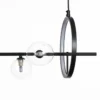 Kosmo lampadario led acciaio nero opaco 10w 3000k 90x30xh30 cm