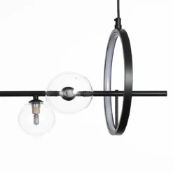 Kosmo lampadario led acciaio nero opaco 10w 3000k 90x30xh30 cm