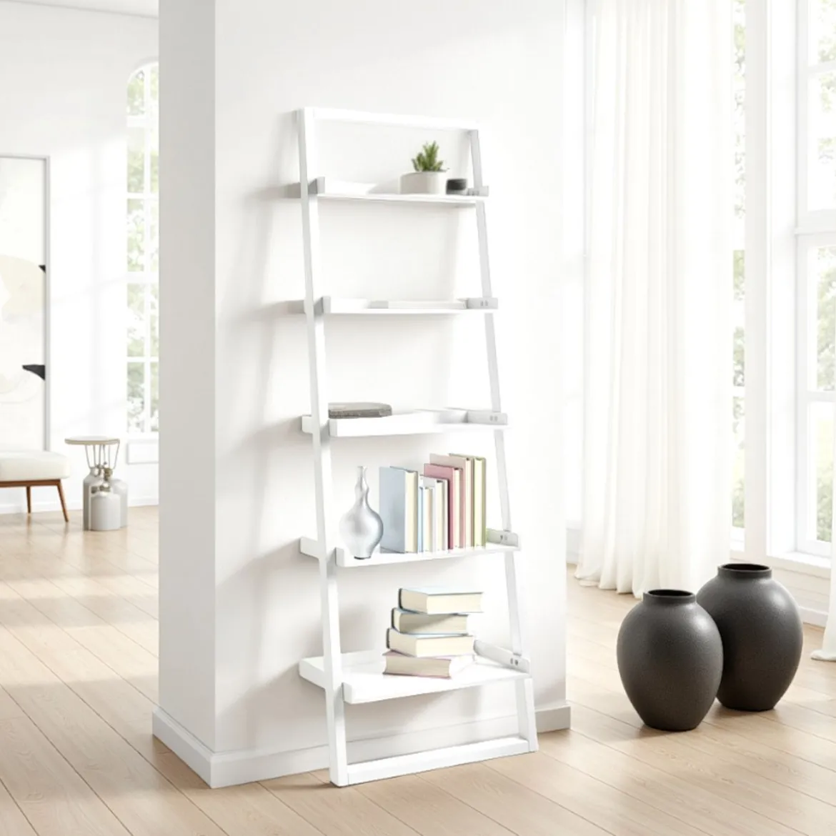 Kross large libreria laccata bianco opaco 65x36xh193 cm