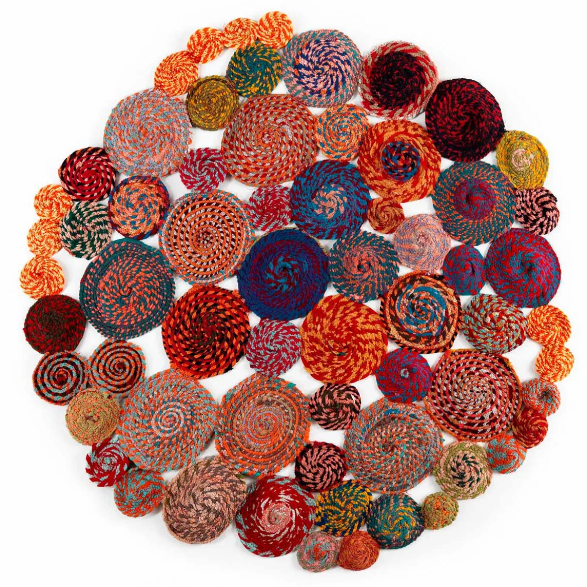 Kulim tappeto rotondo berta b in juta multicolore per interno/esterno d130 cm