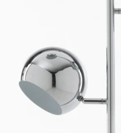 Lampada da terra GLOBE 3 luci direzionabili metallo cromato H155 L44 E14