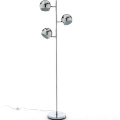 Lampada da terra GLOBE 3 luci direzionabili metallo cromato H155 L44 E14