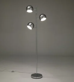 Lampada da terra GLOBE 3 luci direzionabili metallo cromato H155 L44 E14
