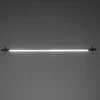 Lampadario slim in alluminio nero opaco con filo elettrico regolabile d2.2x120 cm