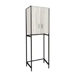 Laundry-b mobile sopra lavatrice 2 ante finitura bianco frassino 63x28xh190 cm