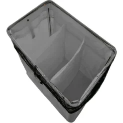 Laundry-b x3 cesto porta biancheria con maniglie e ruote in tessuto sintetico grigio chiaro 55x36xh57 cm