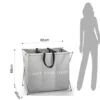 Laundry x-3 sacca/p biancheria in tessuto sintetico grigio con struttura pieghevole in alluminio 65x402xh68 cm