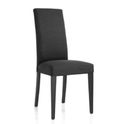 Lella Sedia in Tessuto Antracite, 46 x 45 x h100 cm - Made in Italy