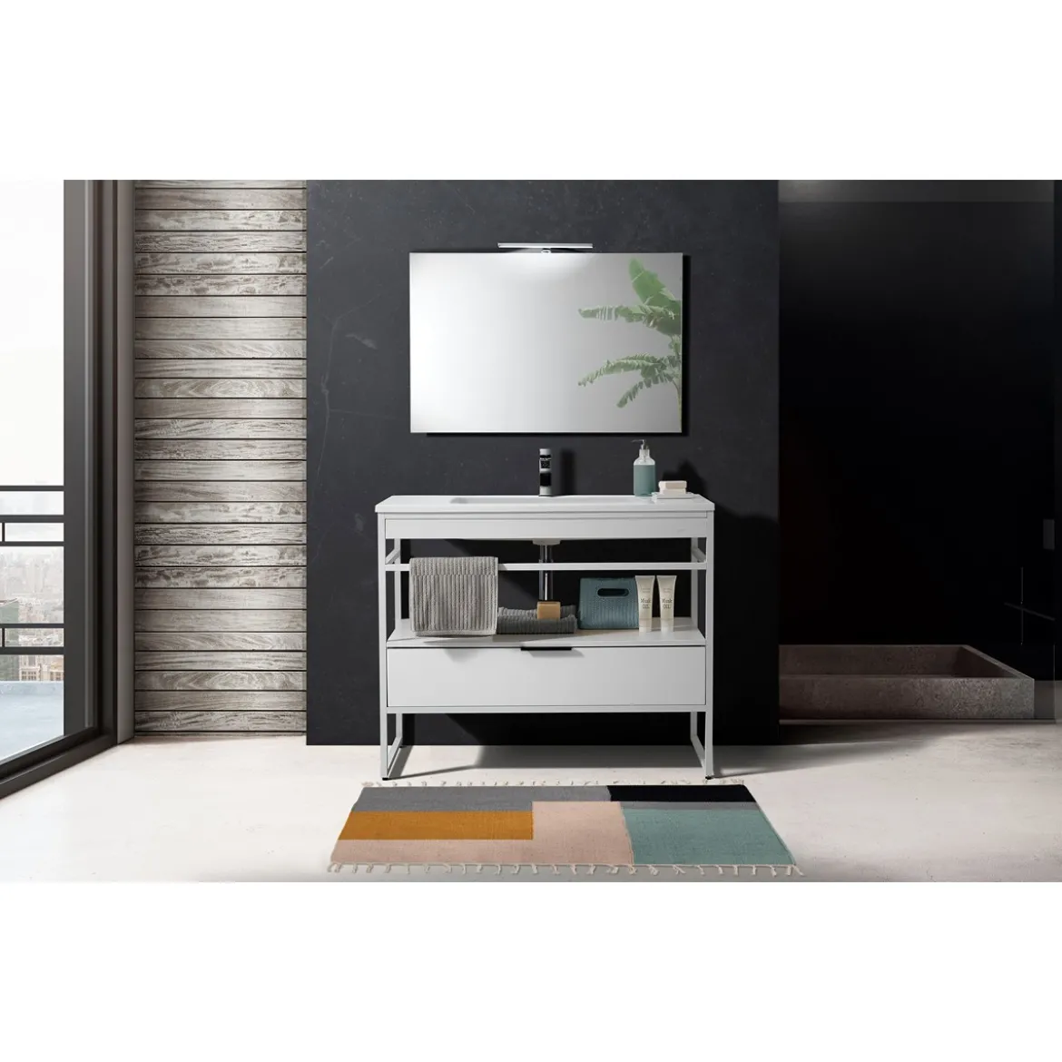 Lella small tappeto in lana e cotone cm 110 x 60
