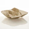 Ligio round big gold centrotavola / svuotatasche in ceramica colore oro finitura opaca 45x45x13 cm