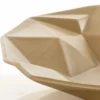 Ligio round gold centrotavola / svuotatasche in ceramica colore oro finitura opaca 40x40x8 cm