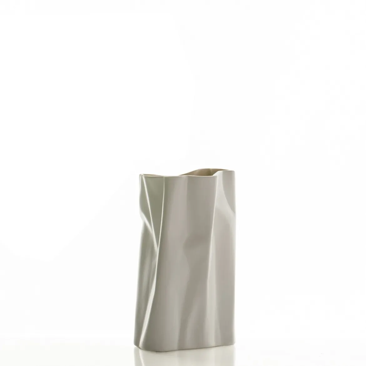 Ligio white vaso in ceramica colore bianco finitura opaca 14x14x26 cm