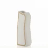 Linea-c gold vaso in ceramica colore bianco opaco 15x10x41 cm