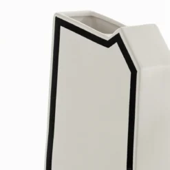 Linea-d vaso in ceramica colore bianco opaco 17x13x50 cm