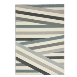Lines pastel creamblue tappeto bagno scendiletto 110 x 60 cm